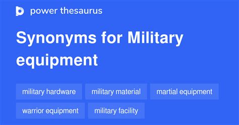 equipment synonym|military equipment synonym.